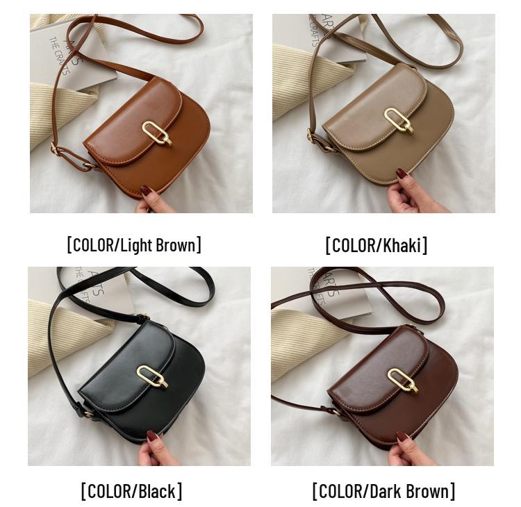 2021 Stylish Women’s Textured Shoulder & Crossbody Saddle Bag