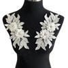 New 1pair Flower Floral Embroidery 3d Lace Applique Trim for Diy Handmade Craft Material Sewing Application Accessories