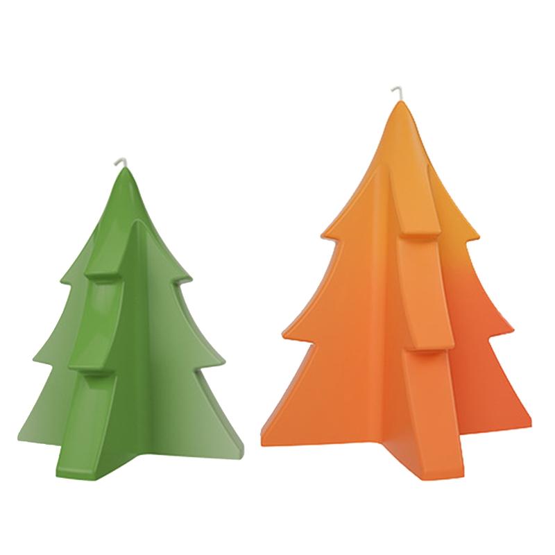 3D Christmas Tree Silicone Mold Flexible Candle Mould Xmas Pine Tree Molds DIY Cake Decor Home Party Holiday Cake Decor