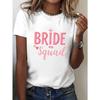 Женская футболка BRIDE Squad Повседневная с круглым вырезом с коротким рукавом Весна Лето Топ