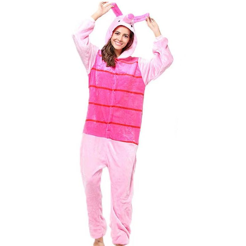 The Piglet Winnie Pooh Characters Unisex Fancy Dress Costume Hoodies Pyjamasaa