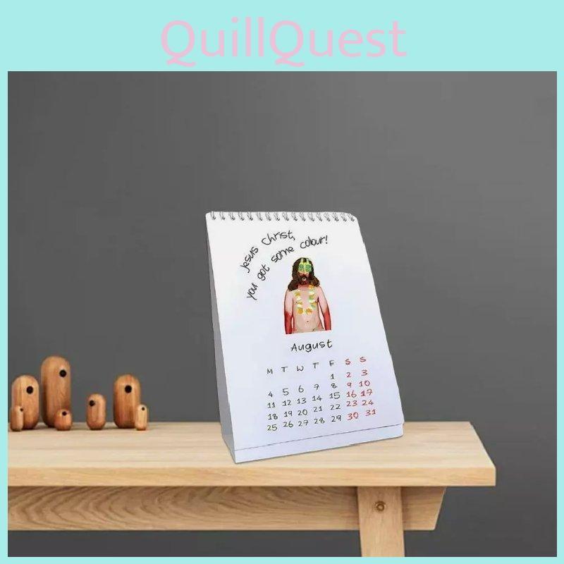 Pattern Christ Jesus 2025 Year Calendar Desktop Decoration Date Paper Display