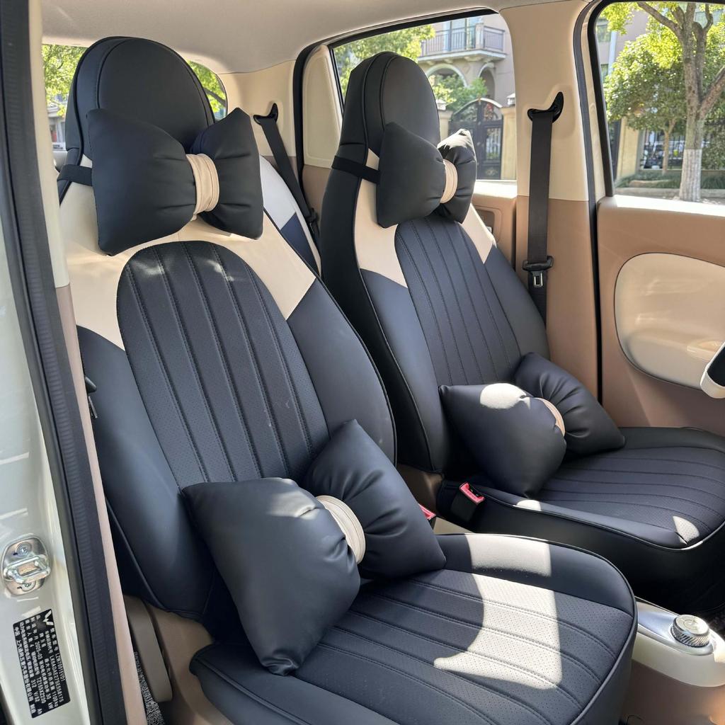 Wuling Hongguang Mini Macaron 4-Door Seat Cover - 25 Styles, Breathable, 4th Gen.