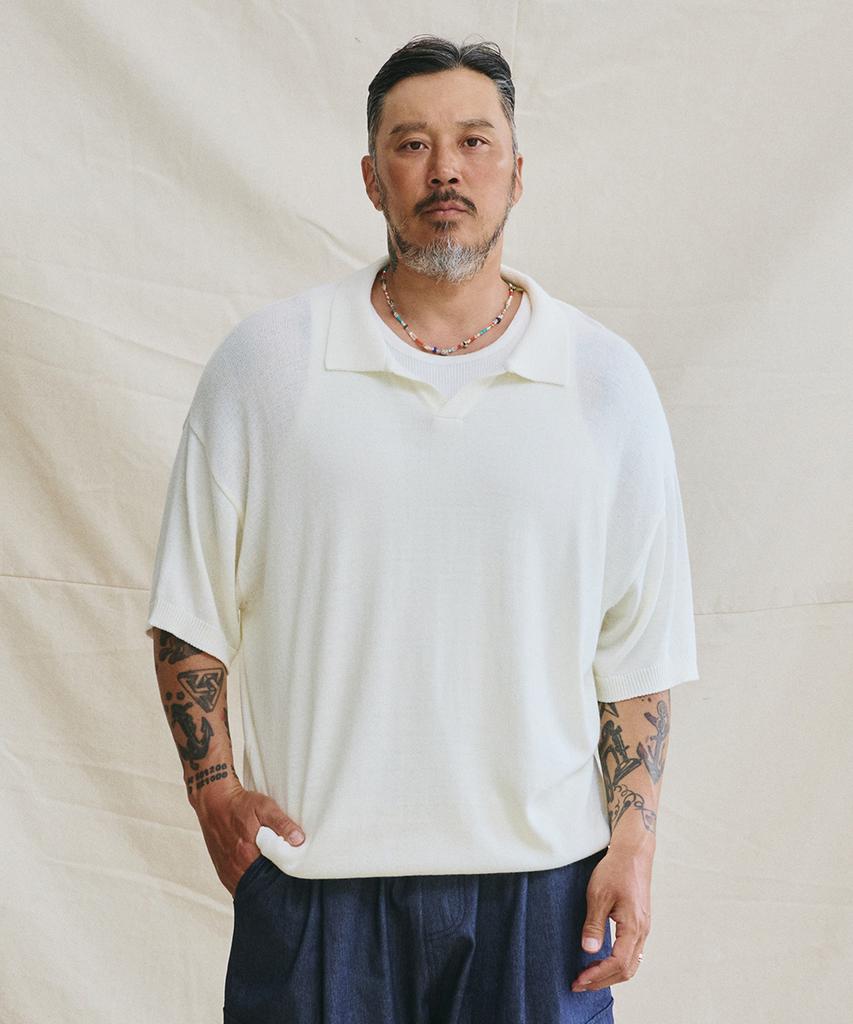 RUGGED HOUSE Urban Classic Short Sleeve Knit Ivory