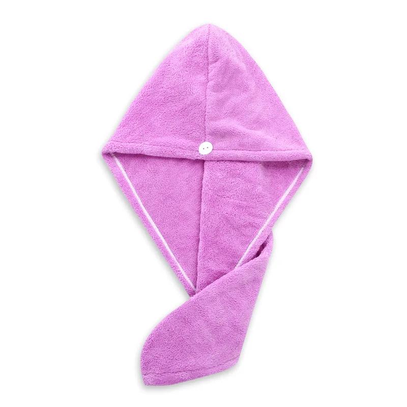 Женская шапка для сушки волос, быстросохнущая шапочка для полотенца из микрофибры, шапка для ванны, однотонная шапочка для полотенца, суперпоглощающая шапочка для сушки волос, тюрбан