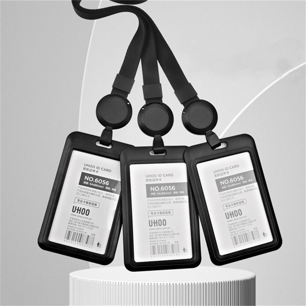 Визитная карточка выдвижная катушка для бейджа черная рабочая обложка для карты держатель удостоверения личности больница