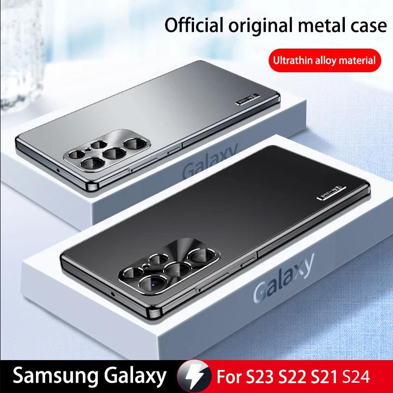Для Samsung Galaxy S22 S24 S25 S26 Ultra Чехол Металлическая Магнитная Оболочка Встроенная Защита Линзы Титановый Сплав Ультратонкая Задняя Крышка
