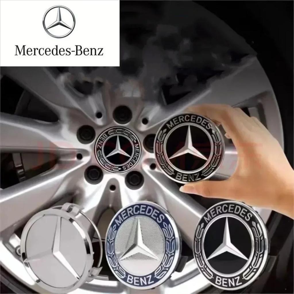 AABGU1 4pcs 60MM Car Wheel Center Hub Caps Cover decorate Accessories For MERCEDES BENZ AMG W204 W126 W205 W124 W220 W222 C180 C200