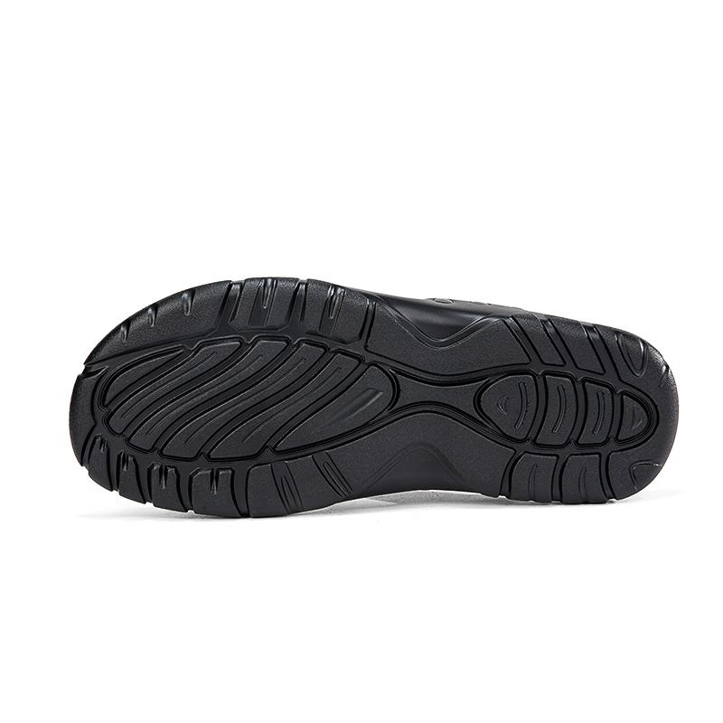 Летние мужские пляжные тапочки из натуральной кожи, домашние сандалии больших размеров