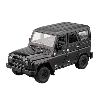 1/18 Российский УАЗ Хантер Модель автомобиля Металлическая литая Внедорожный Игрушечный автомобиль, Имитация звука и света Игрушка на Хэллоуин подарок