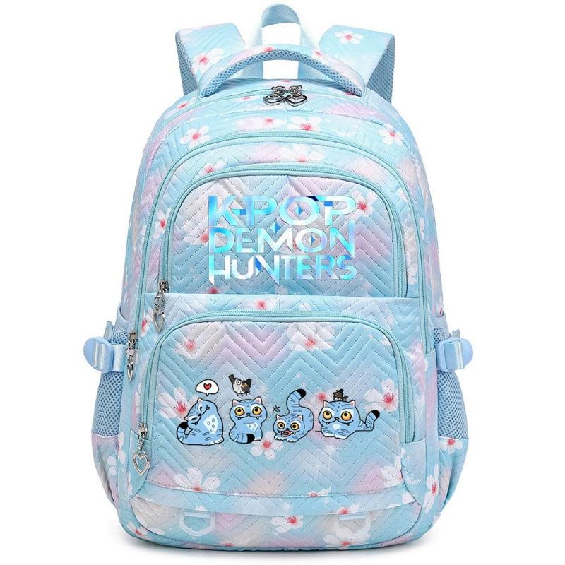 Рюкзак Kpop Demon Hunters с мультяшными персонажами Руми, Мира и Зои из HUNTR/X Saja, школьный рюкзак для мальчиков, большой вместительный, для девочек.