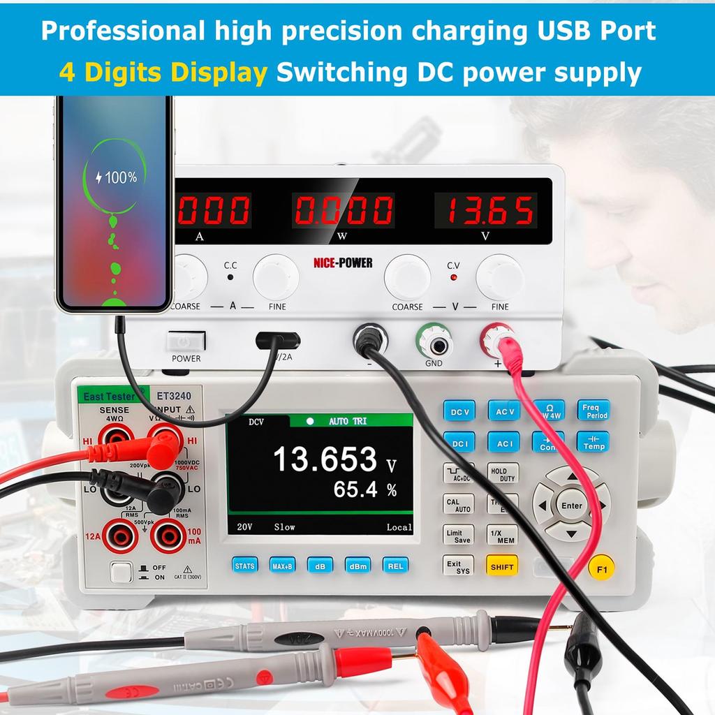 Для регулируемого источника питания постоянного тока 60 В 5 А, лабораторный источник тока, стабилизированный регулятор напряжения для зарядки автомобильного аккумулятора, ремонта телефона