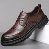 Модные мужские кожаные повседневные туфли-броги, роскошные брендовые мягкие мужские кроссовки, дышащие мокасины, мужские свадебные туфли для ходьбы Zapatos Hombre