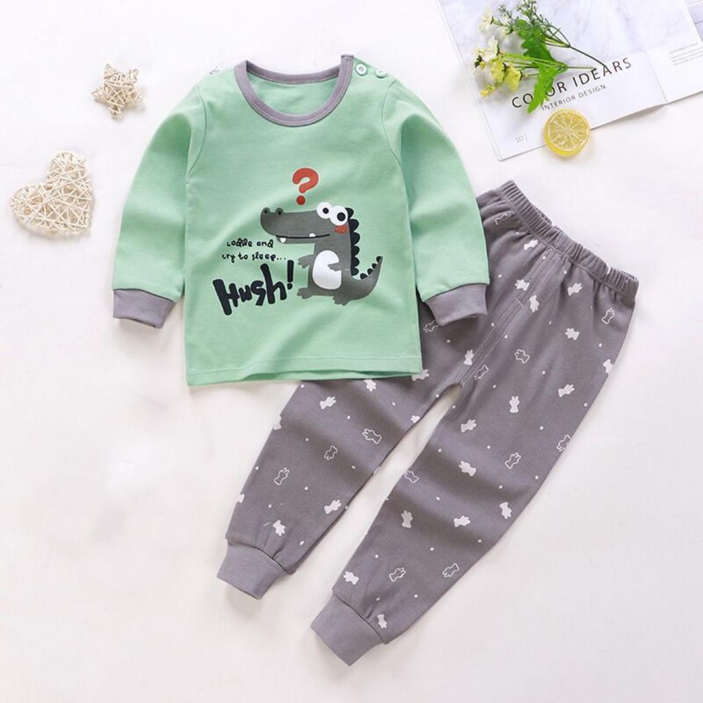 Children's Boys And Girls Home Wear And Pajamas Long-sleeved Tops And Trousers Sets