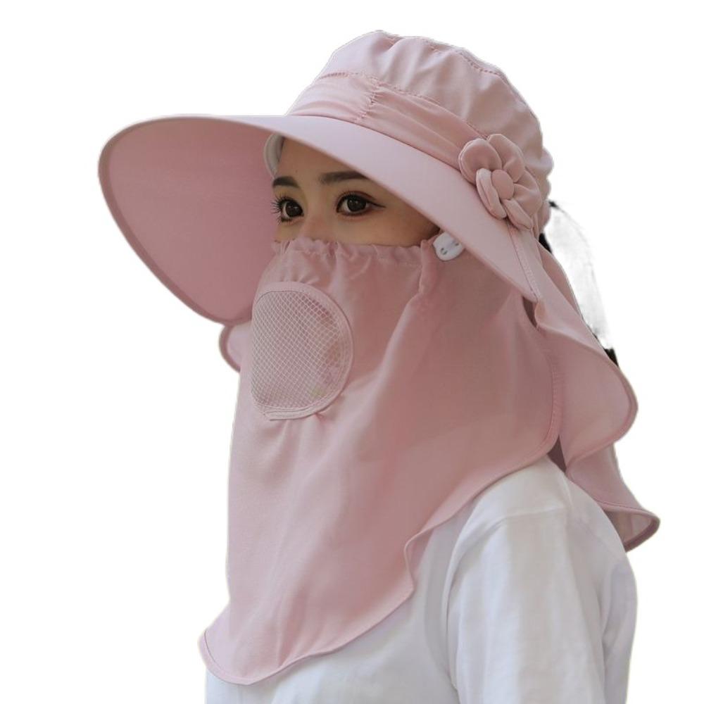 Защита шеи Женская шляпа от солнца Маска для лица Солнцезащитная шляпа-панама Дышащая шляпа для сбора чая Альпинизм