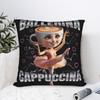 Наволочка для подушки с принтом, смешной мем Ballerina Puccino, итальянский Brainrot, декоративная наволочка для подушки, чехол для подушки, домашняя квадратная