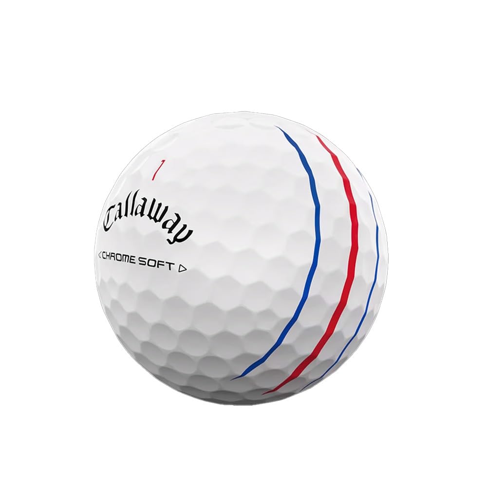 Мяч для гольфа CALLAWAY CHROME SOFT Triple Track Ball, белый, 3 предмета, BL CG CHRMSFT 24 TRPLTRK 3B PK