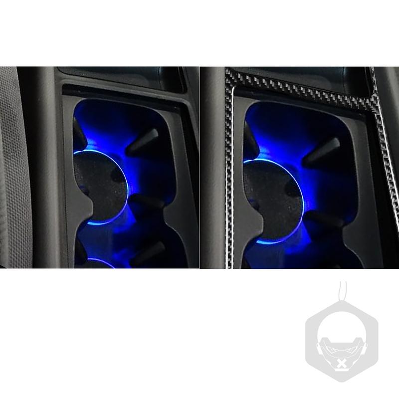Carbon Fiber Car Accessories Cup Holder Frame Modified Interior Trim Cover Sticker For Honda Civic 8th Gen 2006 2007 2008-2011