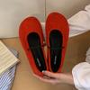 Fashion New Round Toe Fashion Flock Women Ballet Flats Dance Shoes Female Soft Footwear Shallow Ladies Flats Mary Janes Lolita Shoes
