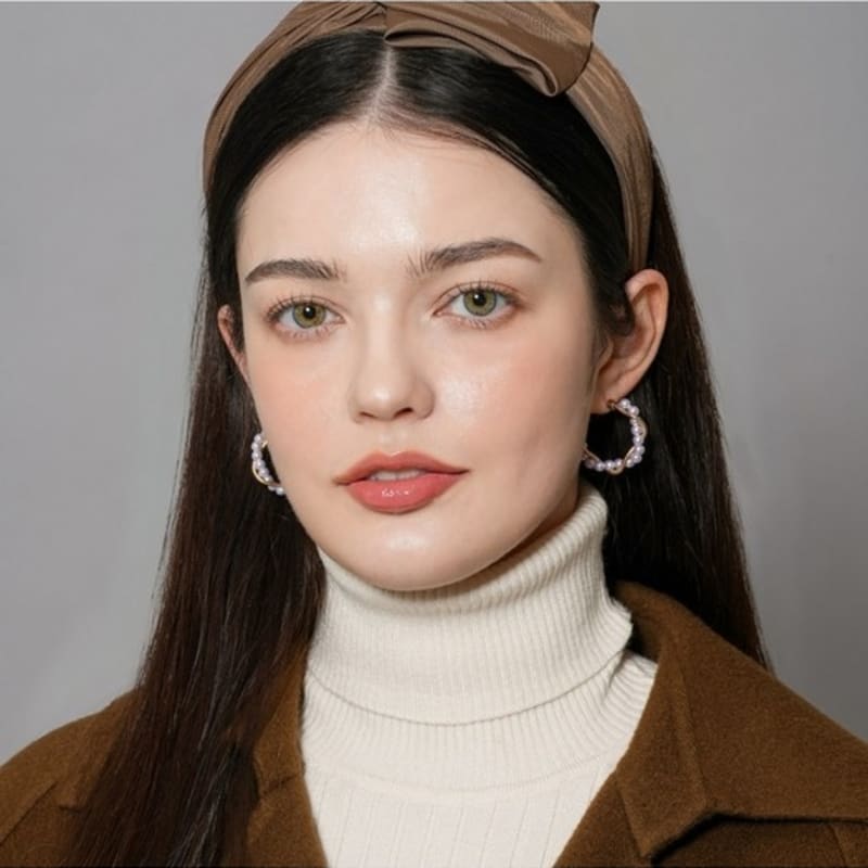 Серьги-кольца Dana Burton Breeze Pearl