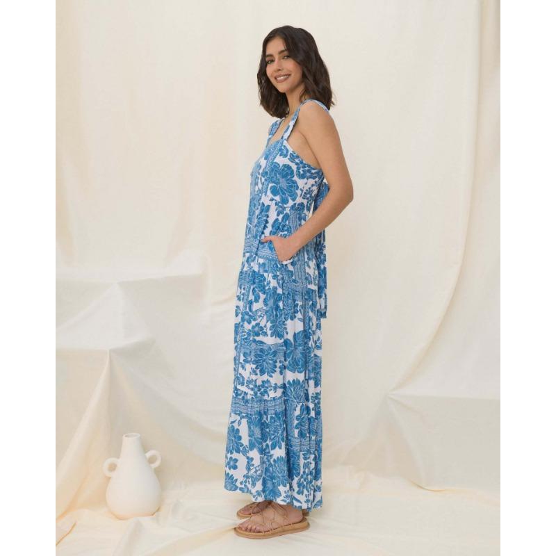 YYFS Женская мода лето весна цветочный узор принт без рукавов подтяжки с высокой талией повседневные платья