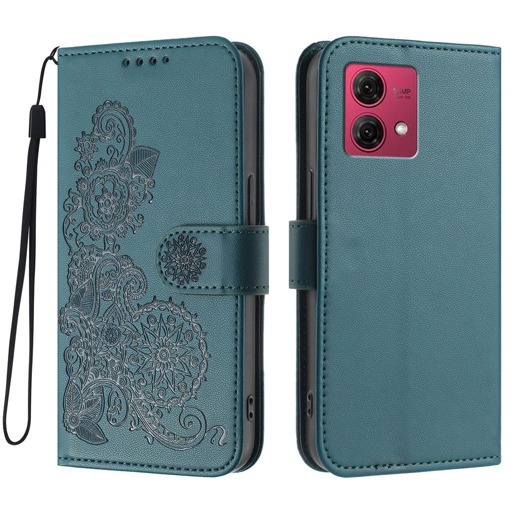 For Motorola Moto G84 5G Phone Cases Mandala Flower Leather Wallet Mobile Cover with Strap