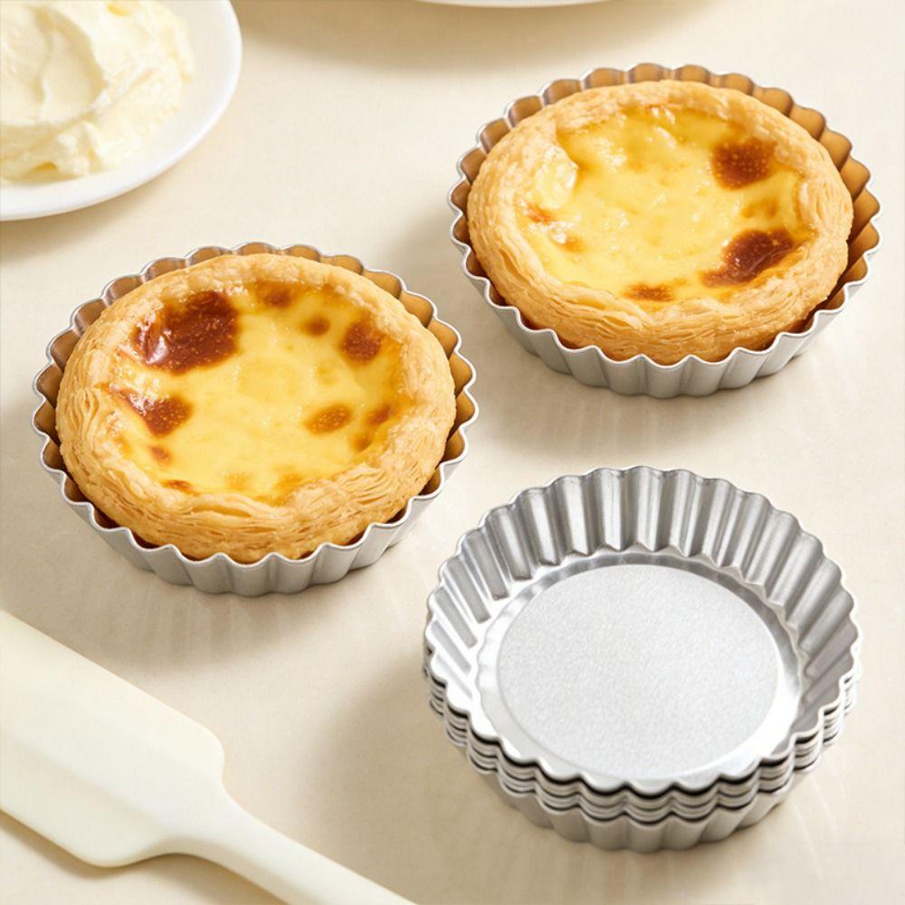 Flower Shape Egg Tart Molds Edge-patterned Pie Plate Mould Pizza Baking Pan Pastry Making