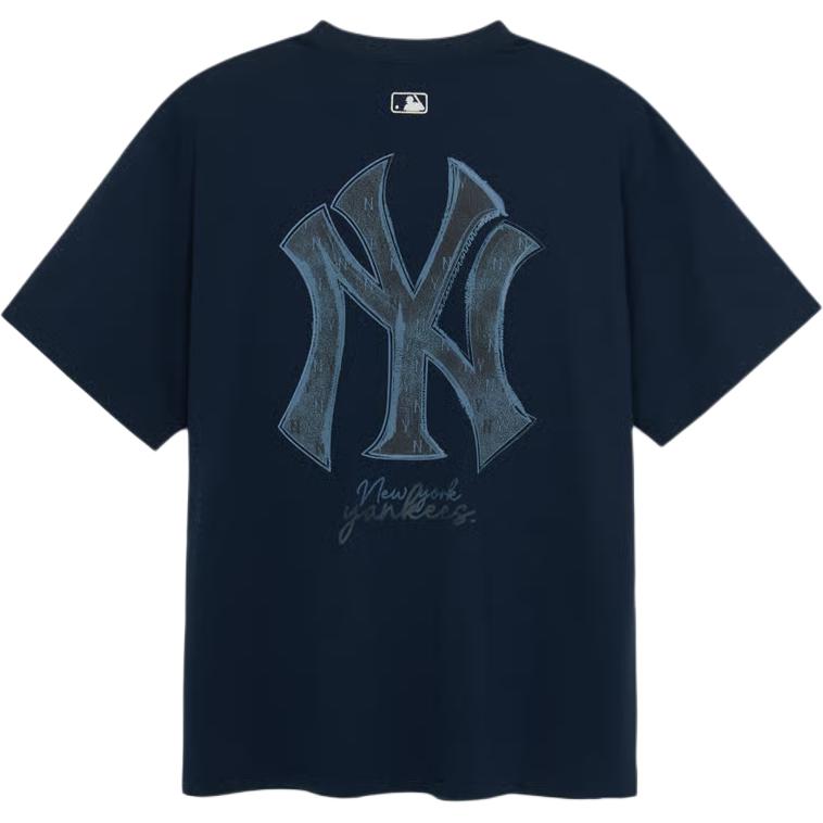 New MLB T Shirts Men's Marine Blue 3ATSM0754-50NYS