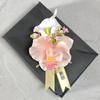 Calla Lily & Phalaenopsis Wedding Corsage Set for Bride, Groom's Parents, Business Meetings.