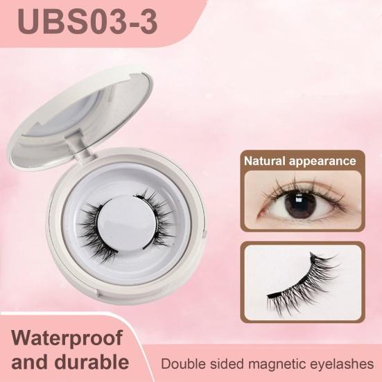 1 Set Magnetic FALSE Eyelashes with Lash Applicator Clip Reusable Natural Wispy