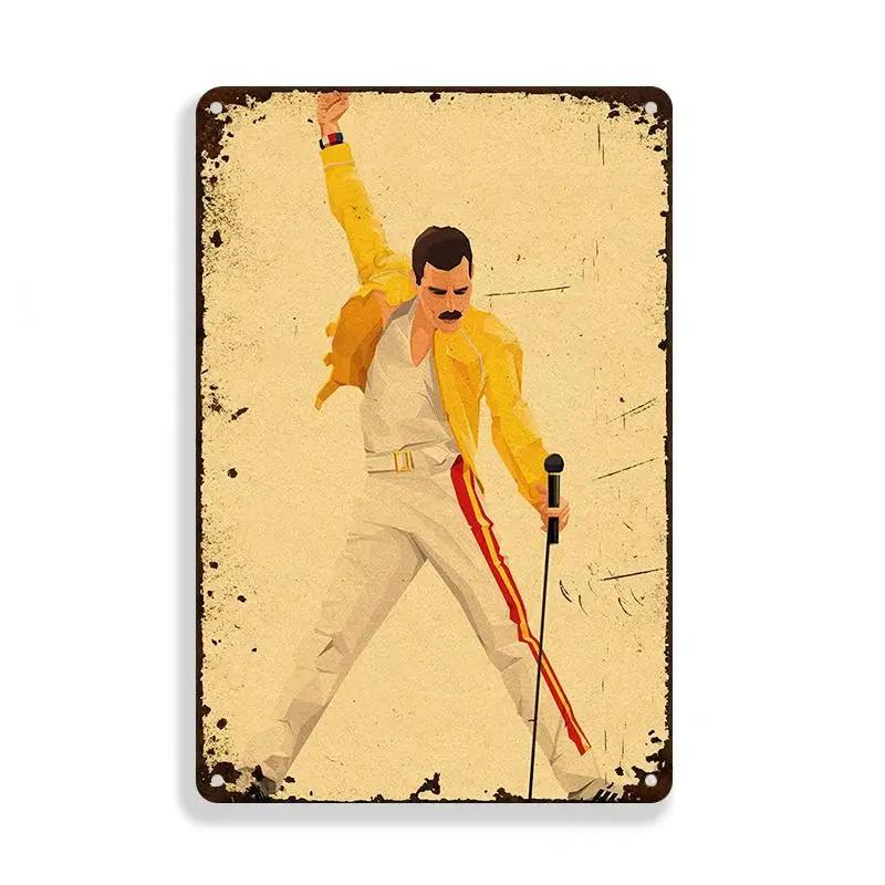 Vintage Rock Band Metal Sign Metal Poster Sign Plaque Metal Wall Plate Workshop Bar Pub Garage Club Retro Home Wall Decor