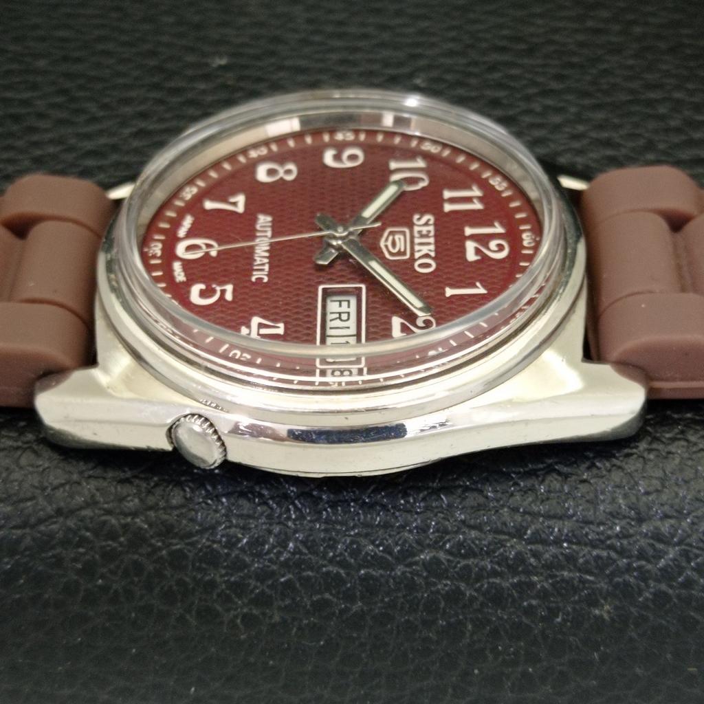 Б/У винтажные мужские часы SEIKO 5 AUTOMATIC JAPAN с коричневым циферблатом a434992-2 R122-a434992