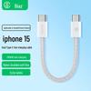 Biaz Dual-Head Type-C To Apple 15 PD60W Fast Charging Braided Cable for 15/Pro Max