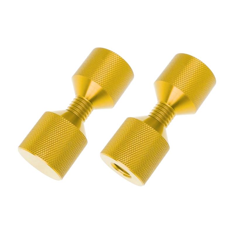 2 шт. Набор штифтов для позиционирования фланца трубы, резьбовые алюминиевые штифты с двумя отверстиями, обработанные штифты с 2 отверстиями для надежной сборки