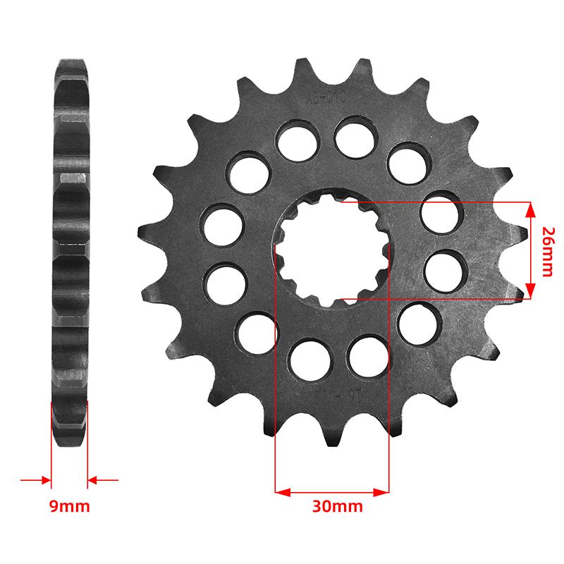530-19T 530 43T Motor Bike Front Sprocket Gear Wheel for Triumph 955 Sprint RS 2000-2003 955i Daytona 2001 2002