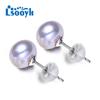8-9mm Natural Freshwater Pearl Earrings Silver Color Classic Stud Earrings For Women