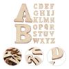 Fomiyes Wood Crafts Unfinished Wooden Letters 200Pcs Mini 15Mm Unpainted Wooden A-Z Alphabet Letters 3D Wood Capital Letters