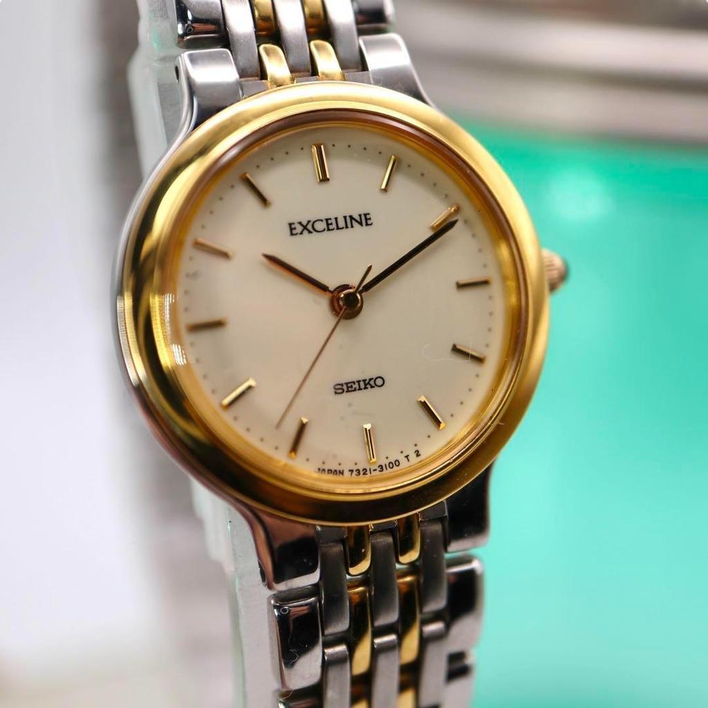 [Б/У] SEIKO Exceline Серебряные Круглые Женские Часы 1183