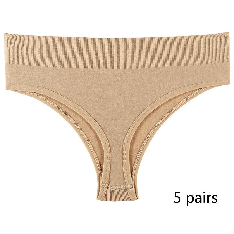 Спортивное нижнее белье для девочек, бесшовные сексуальные невидимые трусики со средней талией для девочек, однотонные удобные спортивные трусики с надписью «T» для женщин