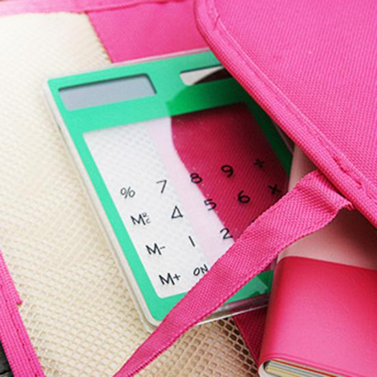 Прозрачный калькулятор 8-значный дисплей калькулятор солнечный источник питания калькулятор для домашнего обучения