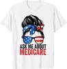 Спроси меня о Medicare Футболка Страховой Агент Брокер Маркетинговый Подарок Унисекс Футболка
