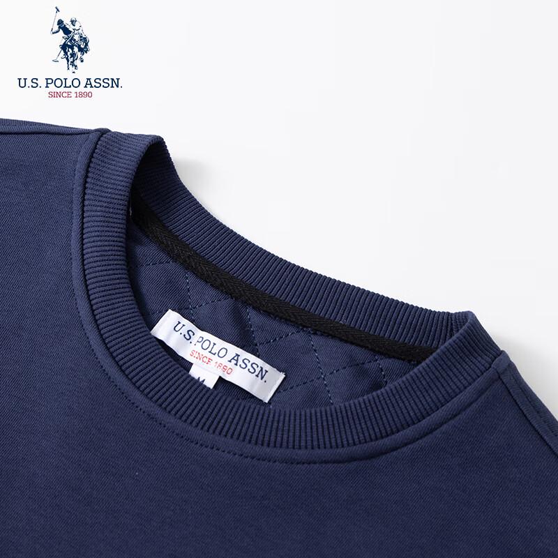 U.S. Polo Assn. Мужская хлопковая толстовка с круглым вырезом и логотипом