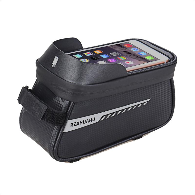 Bicycle Bag Phone Mount Waterproof Cycling Tube Mountain Bike Foldable Bike Handlebar Bicycle Pouch