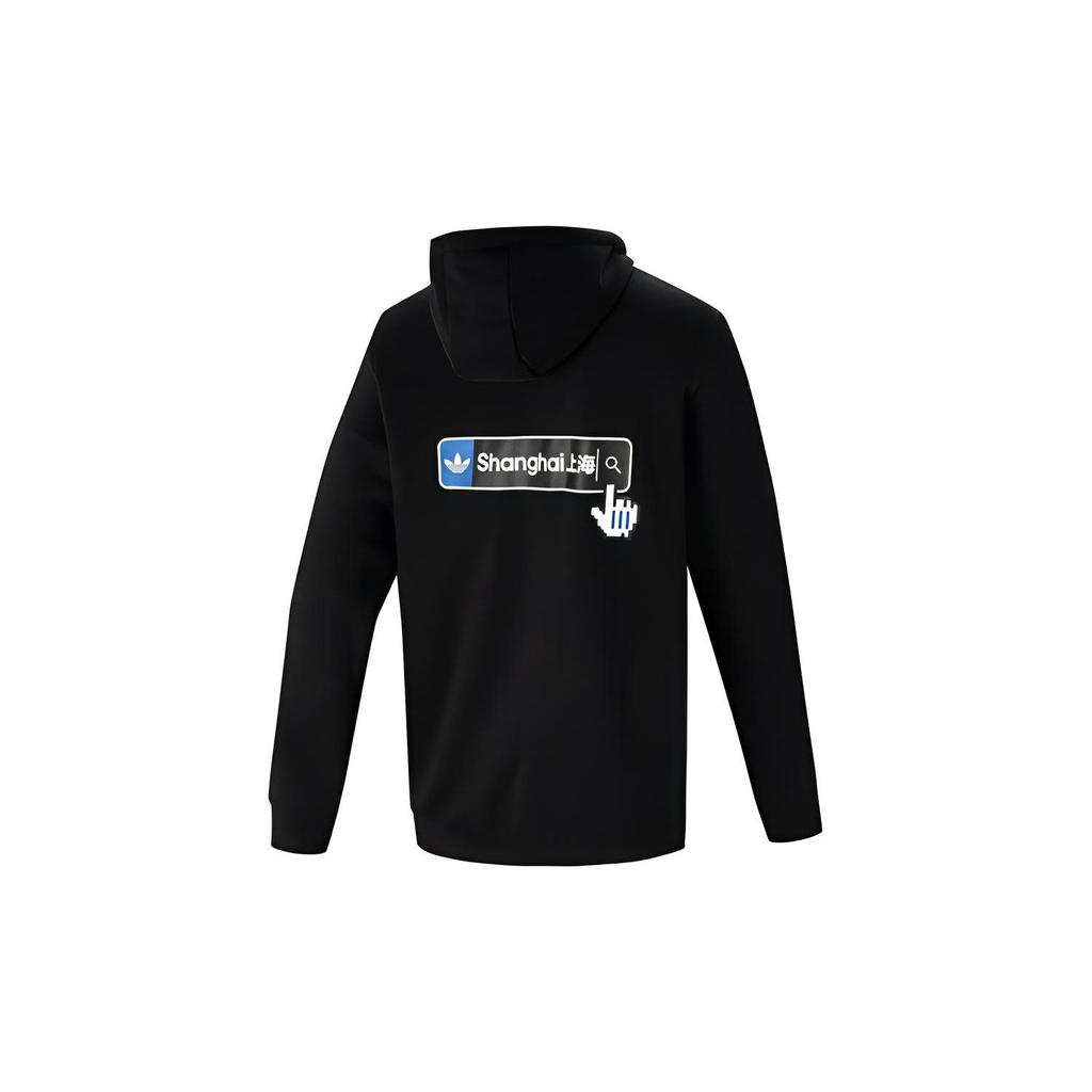 adidas Оригинальная спортивная толстовка с логотипом трилистника, мужская толстовка с капюшоном, черная GN2708