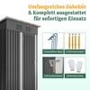 Garden House Flat Roof 152x84x182 cm, Tool Shed with Lockable Metal Door, Without Window, 1.27 m² Storage, Weatherproof Design for Garden Tools, Black