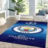 Квадратные ковры Manchester City Fc — отличный выбор для гостиных, спален, домашнего декора и в качестве подарков.