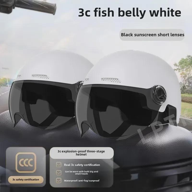 Легкий шлем для электровелосипеда, сертифицированный 3C, для мужчин и женщин — летняя защита от солнца, полушлем