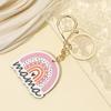 Брелки на день матери, кольца, держатель, леопардовые подвески с буквами, подарочные аксессуары