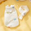 Cat clothes autumn and winter warm embroidered bear with scarf into cat kitten vest puppy dog teddy pet clothing