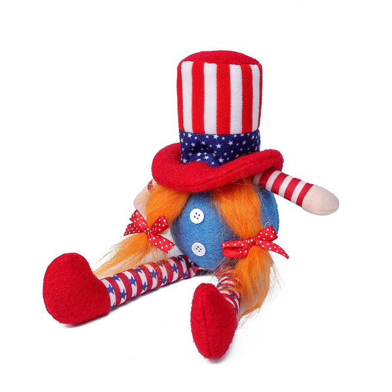 American Independence Day Doll: Light Tall Hat & Long Legs Ornament, Short Legs Version Available